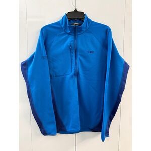 Outdoor Research Radiant Hybrid Half Zip Fleece Pullover Blue Mens Large